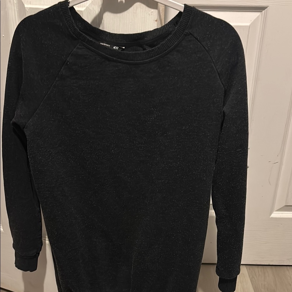 H&M Black Crew Neck Sweater Versatile Knit